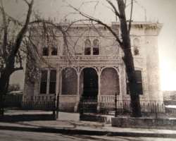 It was originally a brick house built in the 1880s It was originally a brick house built in the 1880s by Abraham Staab, a wealthy German immigrant. It was a three storey house, built in the French styl